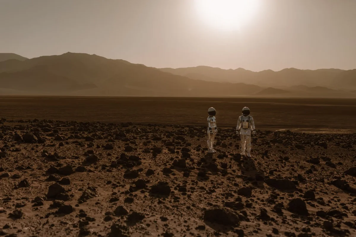 Ilustrasi permukaan Mars purba yang diduga memiliki aliran air