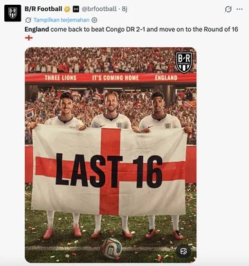 Meme Harry Kane Pahlawan Inggris dan Lewati Pele