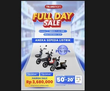 Transmart Full Day Sale: Sepeda Listrik Didiskon Besar-besaran