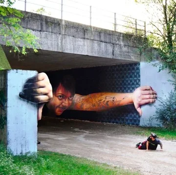 Street Art 3D Mengagumkan yang Buat Tembok Terlihat Hidup