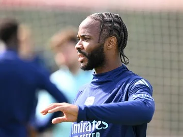Raheem Sterling saat berada di lapangan hijau