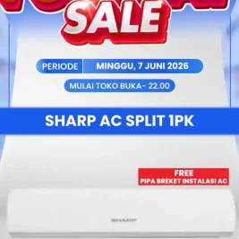 Transmart Full Day Sale 7 Juni: Diskon Besar AC Split Sharp 1 PK