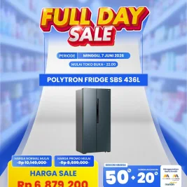 Transmart Full Day Sale: Kulkas Polytron 436L Diskon Jutaan Rupiah