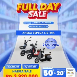 Transmart Full Day Sale 7 Juni 2026: Diskon Sepeda Listrik 25% Plus