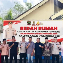 Polres OKI Bangun Rumah Mantan Napiter untuk Dukung Reintegrasi Sosial