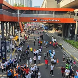 Warga Antusias Sambut Kembalinya Car Free Day Rasuna Said