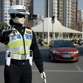 China Operasikan Robot Humanoid AI untuk Atur Lalu Lintas di Kota Wuhu
