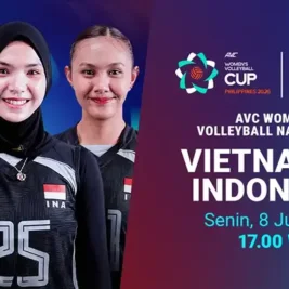 Jadwal dan Link Live Streaming Vietnam vs Indonesia di AVC Women's Nation Cup 8 Juni 2026