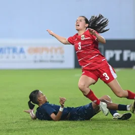 Timnas Putri Indonesia Imbangi Kamboja 1-1 di Stadion Arcamanik