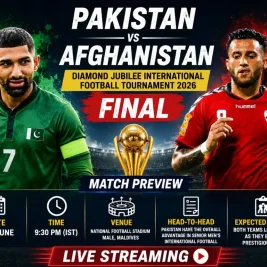 Pakistan vs Afghanistan di Final Diamond Jubilee Tournament 2026