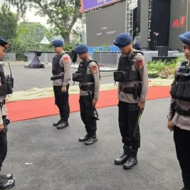 Brimob Polda Metro Jaya Sterilisasi JIExpo Kemayoran Jelang Jakarta Fair 2026