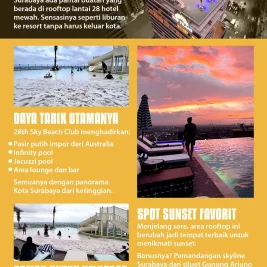 The Trans Luxury Hotel Surabaya Buka Beach Club Tertinggi di Indonesia