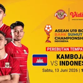 Jadwal Indonesia vs Kamboja Perebutan Tempat Ketiga Piala AFF U19 13 Juni 2026