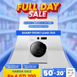 Transmart Full Day Sale: Diskon Mesin Cuci Sharp Rp 2 Juta