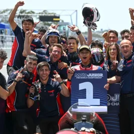 M Ramadhipa Ukir Sejarah Indonesia Setelah Juara Moto3 Junior Estoril 2026