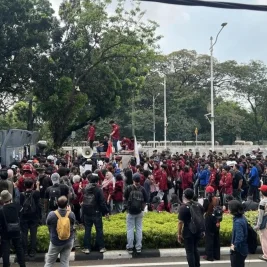 Mahasiswa UBK dan MH Thamrin Gelar Unjuk Rasa di Jakarta Pusat
