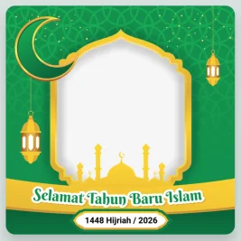 Cara Mudah Menggunakan Twibbon Tahun Baru Islam 1 Muharram 1448 H