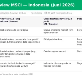 Pelaku Pasar Antisipasi Hasil Peninjauan Aksesibilitas Pasar MSCI