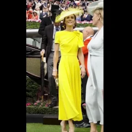 Kate Middleton Tampil Memukau dengan Gaun Kuning Roksanda di Royal Ascot 2026