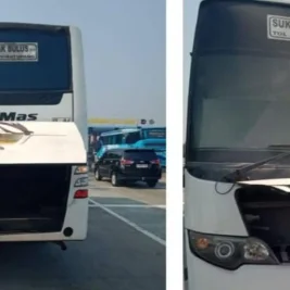 Bus Terbakar di Tol Jagorawi Akibat Korsleting Listrik, Tak Ada Korban Jiwa