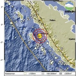 Gempa Magnitudo 4,7 Guncang Pariaman, Sumatera Barat