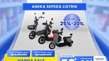 Sepeda Listrik Lebih Hemat di Transmart Full Day Sale 28 Juni
