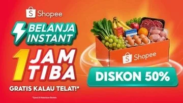 Penuhi Kebutuhan Harian, Belanja Instant di Shopee 1 Jam Tiba