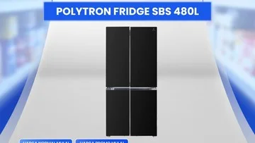 Transmart Full Day Sale: Diskon Besar Kulkas Polytron Side by Side 480L