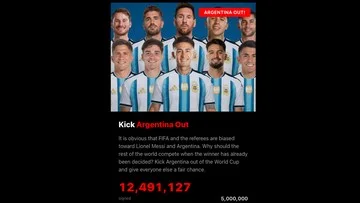12 Juta Orang Tanda Tangani Petisi Usir Argentina dari Piala Dunia