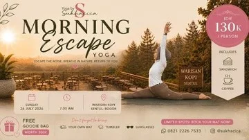 Morning Escape Yoga: Cara Baru Recharge Energi di Alam Terbuka Sentul