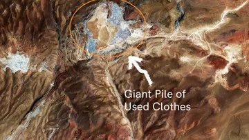 Gunungan Baju Bekas di Gurun Atacama Terlihat dari Luar Angkasa