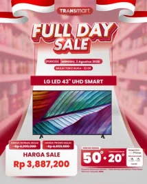 Transmart Full Day Sale: LED TV 43 Inch Diskon Hingga 70%