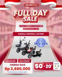 Promo Sepeda Listrik Menarik di Transmart Full Day Sale