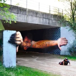 Street Art 3D Mengagumkan yang Buat Tembok Terlihat Hidup