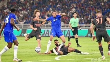 Chelsea Bantai AC Milan 3-0 dalam Laga Pramusim di Jakarta