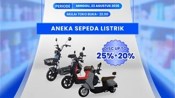 Daftar Harga Promo Sepeda Listrik Terbaru di Transmart Hari Ini