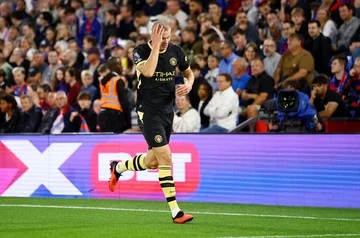 Erling Haaland Bikin Gol dan Elus Rambut Cepaknya di Liga Inggris