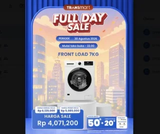 Belanja hemat mesin cuci 7 kg dengan Allo Prime di Transmart