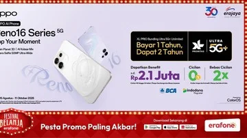 Festival Belanja erafone 2026 Hadirkan Flash Sale OPPO A6x Rp199 Ribu