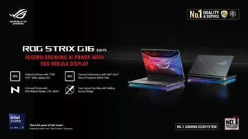 Laptop ROG Strix G16 (2026) Bawa RTX 5080 dan Intel Core Ultra 9