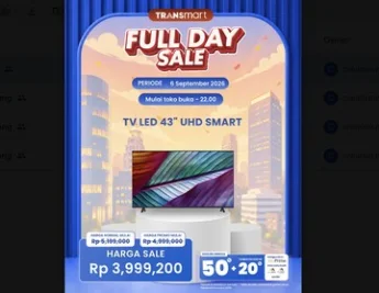Spesial Transmart TV LED 43 UHD Smart Turun Harga Drastis