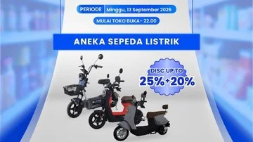 Promo Spesial Sepeda Listrik Turun Harga di Transmart Hari Ini