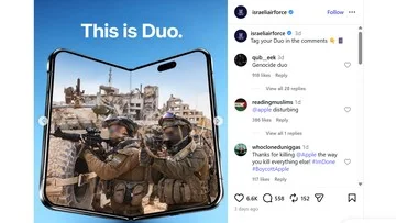 Konten Ala iPhone Berlatar Puing Gaza Buat Angkatan Udara Israel Dihujat