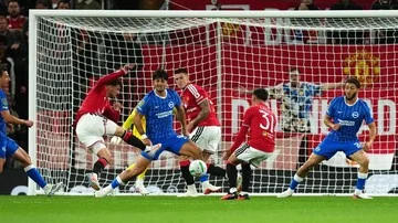 Pimpin 2-1 Atas Brighton di Babak Pertama, MU Tampil Impresif